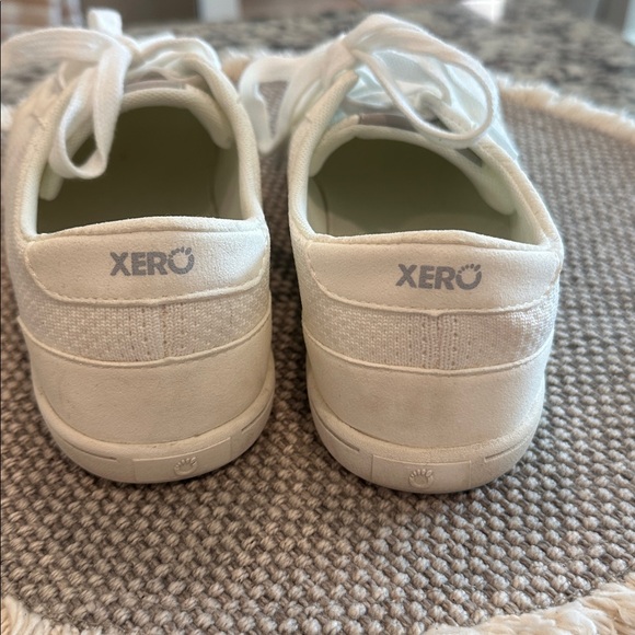 Women's Casual White Knit Sneakers - Comfortable Lace-Up Shoes - Picture 4 of 4